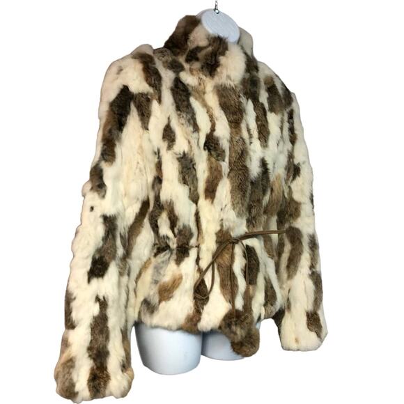 WILSONS LEATHER RABBIT FUR JACKET M - Picture 6 of 13